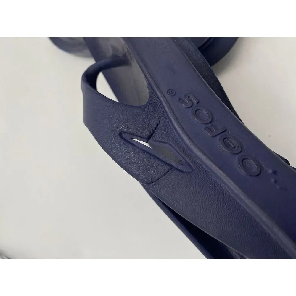 OOFOS Unisex Original Recovery Thong Sandal‎ Navy Mens 8/ Womens 10- Read